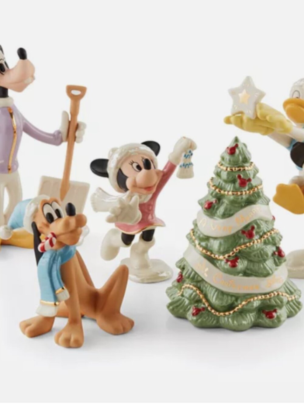 Lenox Disney Winter Fun 5 Piece Figurine Set, NIB